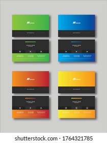 Business Card Template with color variation