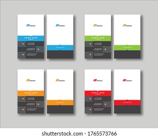 business card template with color variation