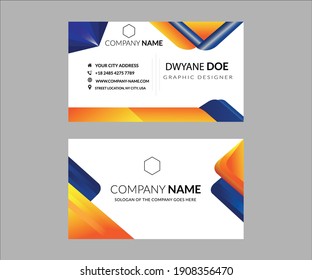 Business card template colorfull vector design