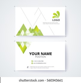 Business card template  commercial design. vector illustration