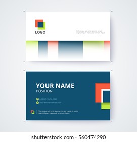 Business card template  commercial design. vector illustration