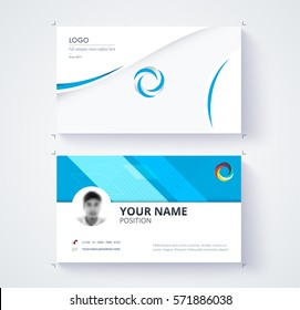 Business card template commercial design. vector illustration