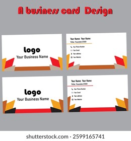 Business card template corporate brand identity design