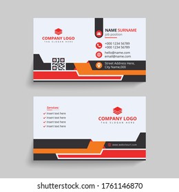 Business Card Template for corporate business, finance, real estate and multipurpose use Template