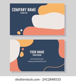 Business card template. Corporate identity design with abstract background. Vector illustration