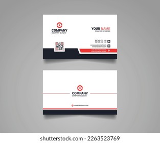 Business Card Template with Creative and Clean Design in Vector Format