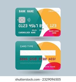 Business card template for creative design and corporate style. Vector illustration.