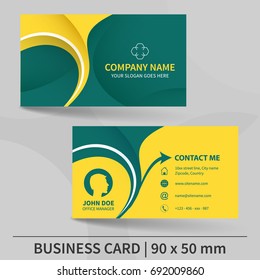 Business card template. Creative editable vector design.