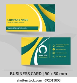 Business card template. Creative editable vector design.