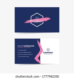 Business card template. Creative modern business card template design vector.
