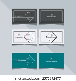 business card template. Creative and modern business card design. Stylish stationery design. Vector modern abstract clean and simple business card template, Flat black and red business card template.