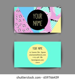 Business card template with creative texture 