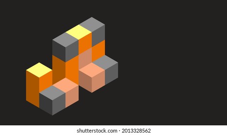 A business card template with an cube abstract background. For business and presentations conceptual illustration