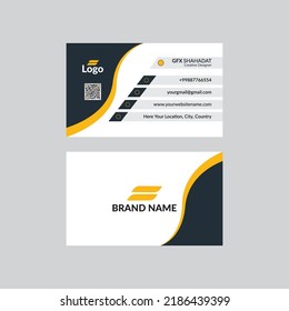 Business card template, Dark Blue business card design