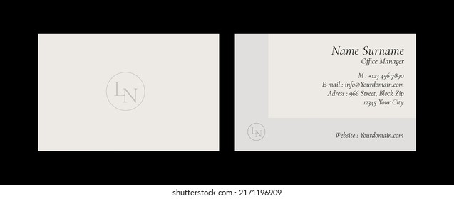 Business Card Template Design Abstract Modern Icon Color for Luxury Presentation of Simple Corporate Identity Concept Minimal Elegant Brand Set of Creative Contact Information in Vector Illustration.
