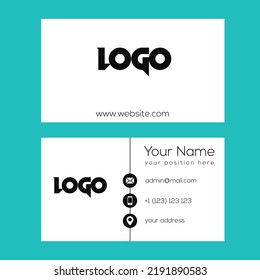 Business Card Template Design Abstract Modern Icon Color for Luxury Presentation of Simple Corporate Identity Concept Minimal Elegant Brand Set of Creative Contact Information in Vector Illustration.