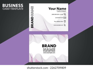 Business Card Template Design Abstract Modern Icon Color for Luxury Presentation of Simple Corporate Identity Concept Minimal Elegant Brand Set of Creative Contact Information in Vector Illustration.