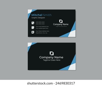 Business Card Template Design Abstract Modern Icon Color for Luxury Presentation of Simple Corporate Identity Concept Minimal Elegant Brand Set of Creative Contact Information in Vector