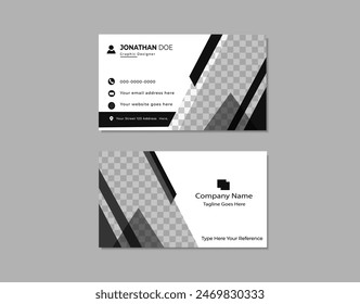 Business Card Template Design Abstract Modern Icon Color for Luxury Presentation of Simple Corporate Identity Concept Minimal Elegant Brand Set of Creative Contact Information in Vector