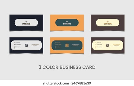 Business Card Template Design Abstract Modern Icon Color for Luxury Presentation of Simple Corporate Identity