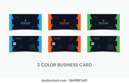 Business Card Template Design Abstract Modern Icon Color for Luxury Presentation of Simple Corporate Identity Concept Minimal Elegant Brand Set of Creative Contact Information