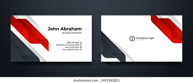 Business Card Template Design Abstract Modern Icon Color for Luxury Presentation of Simple Corporate Identity Concept Minimal Elegant Brand Set of Creative Contact Information in Vector Illustration.