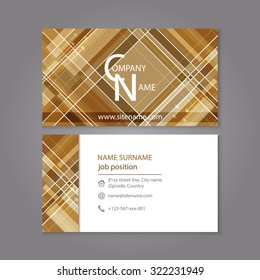 Business card template design with abstract pattern, vector illustration