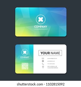 business card template design. For business company, or personal contact.