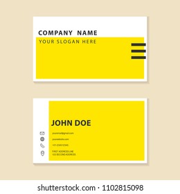 Business Card Template Design. For Business Company, Or Personal Contact.