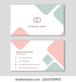 Business card template design for company corporate style. Corporate identity design. Vector illustration