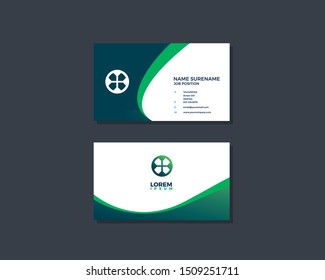 business card template design For contact and for business company 