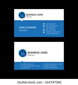 Business card template design. corporate theme.
