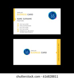 Business card template design. corporate theme.