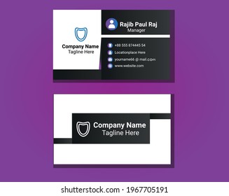 Business card template design, Creative business card, Simple and clean template.