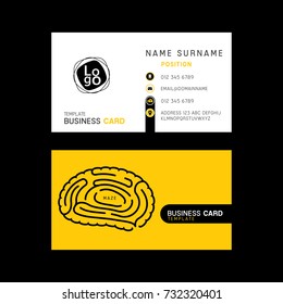 Business card template design. creative name card design.