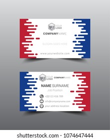 Business card template design. Flat style vector illustration artwork.