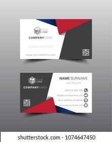 Business card template design. Flat style vector illustration artwork.