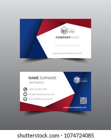 Business card template design. Flat style vector illustration artwork.