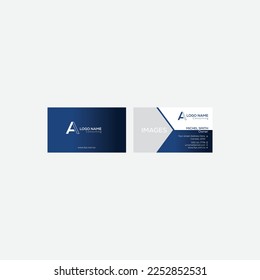 Business Card Template Design Flat Design Vector Illustration. Stationery Design 