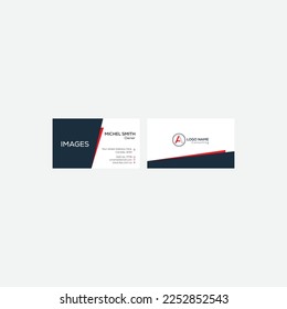 Ilustración de vectores de diseño plano de plantilla de tarjetas de visita creativa y limpia de doble cara. Diseño estacional 