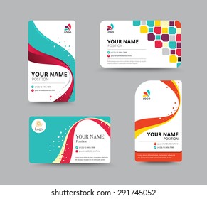 Business card template design with floral concept. vector illustration.