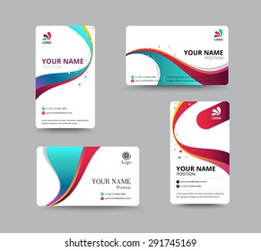 Business card template design. floral concept. vector illustration.