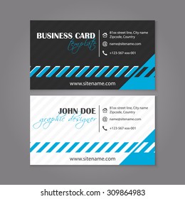 Business card template design for individual or business presentation/vector illustration
