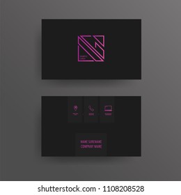 Business card template design. Modern vector design name card.
