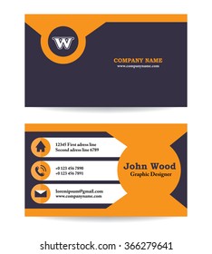 Business card. Business card template. Business card design. Modern Business card. 
Vector Business card template. Vector illustration. Business card layout. Personal  
Business card. Flat style.