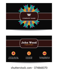 Business card. Business card template. Business card design. Modern Business card. 
Vector Business card template. Vector illustration. Business card layout. Personal  
Business card. Flat style.  