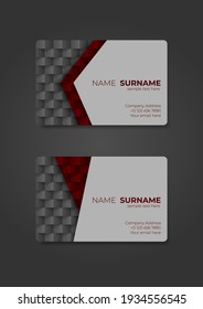 business card template design, pattern design on a Light gray background.