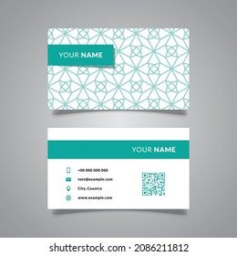 diseño de plantillas de tarjetas de visita, estilo de patrón, gráfico vectorial