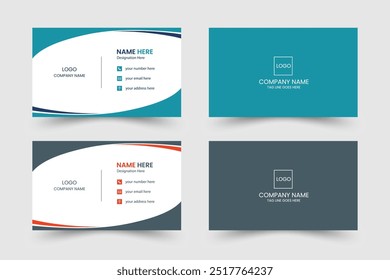 Business card template design, professional business card template design