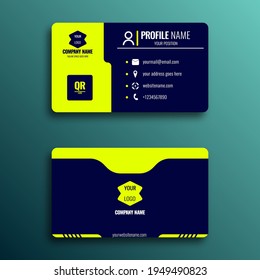 Business card template design ready  for printed with 3,5:2 ratio. Fully editable